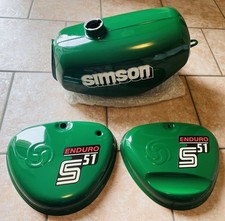 Simson Tankset Billardgrün Neu m Wirbel Enduro S51 S70 Tank Seitendeckel Rahmen 