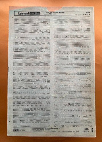 Letraset 190 futura medium - futura,
