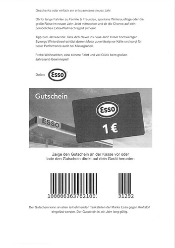 Esso gutscheine - 20, zu
