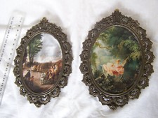 2 alte Miniatur Seidenbilder