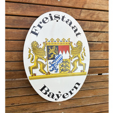Emailleschild Freistaat Bayern