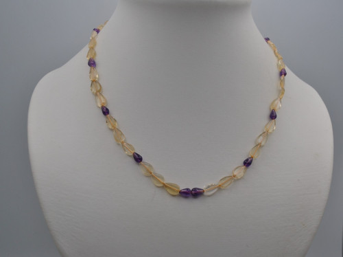 Citrin helle halskette mit - helle,