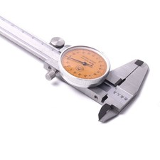 Uhrenmessschieber Edelstahl-Gehäuse Ablesung 0,02mm Schieblehre Uhr 0-150mm DE