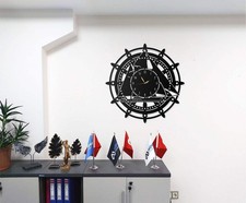 Metall Wanduhr Schiffsrad