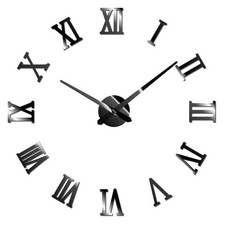 Miraval DIY Wanduhr Schwarz