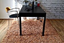 100% Leder-Teppich Zottelteppich Hochflor-Teppich ca. 170 x 240 cm