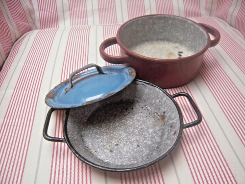 Altes emaille kochgeschirr - ,