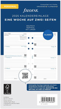 Filofax Personal 1 Woche Auf 2 Seiten Vertikal (Deutsch)2025