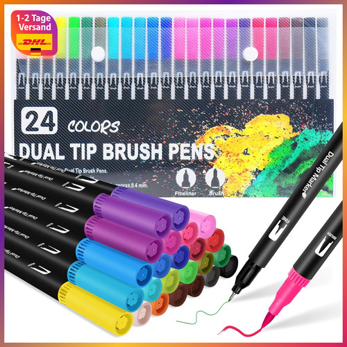 Dual brush pen set farben - pen,