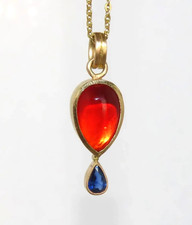 Feueropal anhänger aus - feueropal, 750