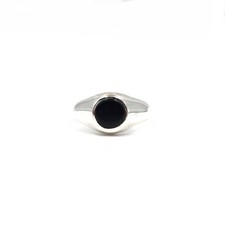 925 Silber Ring schwarzer Onyx