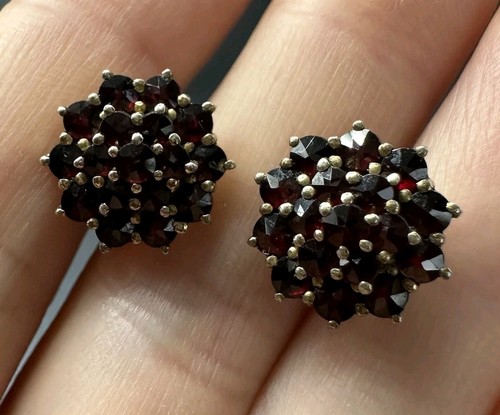 Granat ohrringe ohrstecker - ohrringe,