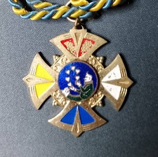 Vintage Emaille -  Karneval-Faschingsorden  " Harlekin "  Session Orden  5.