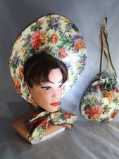 Damen Hut Schute Blümchen