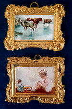 Erhard &Söhne 2 schöne Bilderrahmen,feuervergoldet üppig geprägt