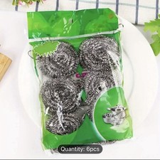 6 Stück Edelstahl Schrubber