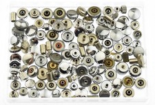 Posten Aufzugkronen 100 Stck Krone f ältere Armbanduhr Uhrmacher watchmaker