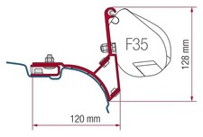 Fiamma F35 Adapter-Set für Markise F35 VW T5 OHNE C-Schiene 1707054
