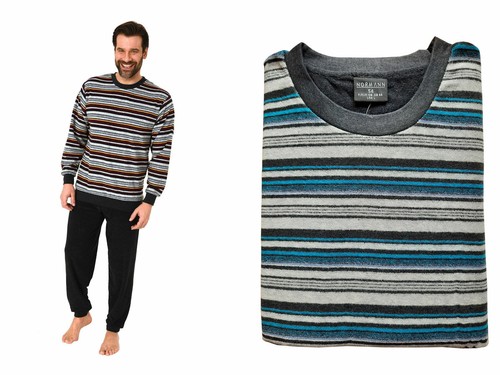 Herren frottee pyjama mit - frottee,