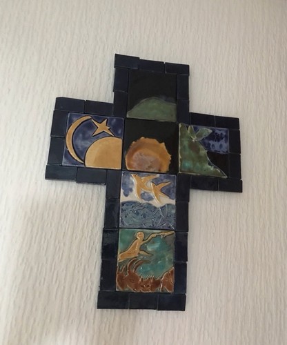 Schönes mosaik wand - schönes, kreuz
