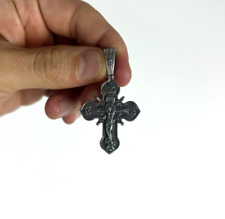 Men's Orthodox prayer cross made of 925 silver, blessed, made in Ukraine