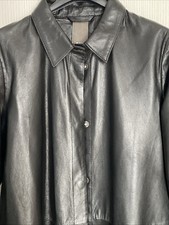 Damen Luxus leichter Leder Mantel AIM  Gr. L M 38 40 Schwarz Neu