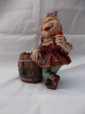 Figur, The Laaf Collection, 1999, Holland, Nr. 33672, Frau mit Fass, ca. 12cm