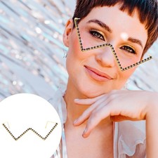  Party Brille Party-brille Strassdekor Sonnenbrille Mit Strasssteinen