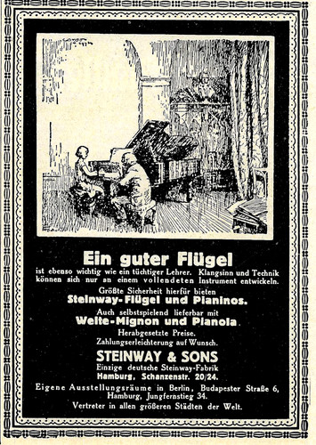 Anzeige reklame 1925 steinway - anzeige/reklame, 1925: