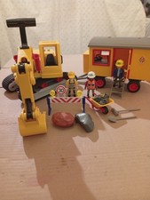 Playmobil Baustelle Kettenbagger & Bauwagen mit Zubehör