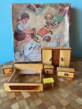 Schlafzimmer Crailsheimer 50er OVP Puppenhaus Puppenstube 1:12 dollhouse bedroom