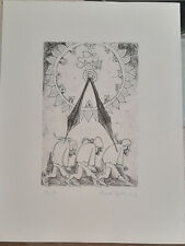 Radierung "Die Stechuhr"  -