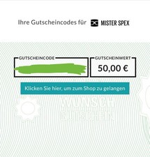 Mister Spex Gutschein Onlineshop Wert 50€, Zahle nur 40€