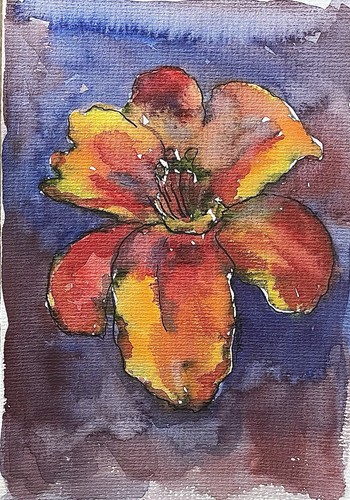 Original unikat aquarell - original,