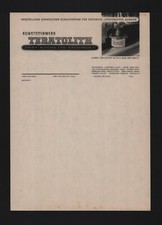 MÜNCHEN, Briefbogen 1930 Kunststeinwerk Teratolith GmbH künstliche Schleifsteine