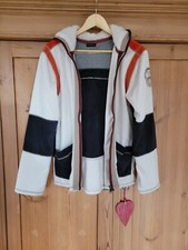 Damen Fleecejacke mit Kapuze NAPAPIJRI Größe XXL 46/ 48/50 blau weiß rot