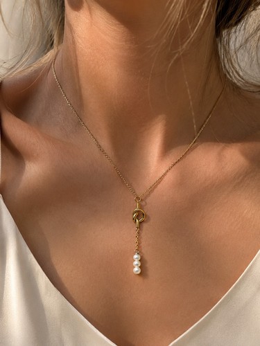 Knoten kette gold edelstahl - knoten,