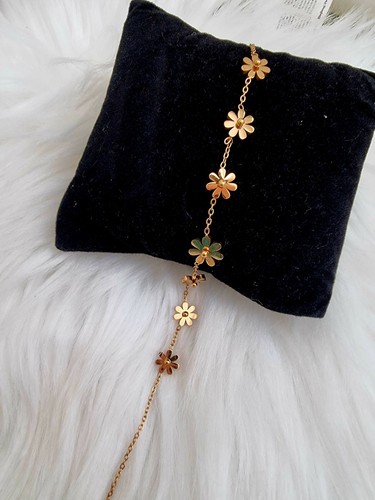 Bettelarmband gold blume - bettelarmband,