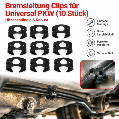 10x bremsschlauch halter - 10x,