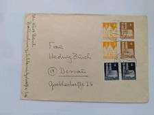 Amerikanische Besatzungszone Bauten Buntbeleg mit Einheiten Braunschweig 1949