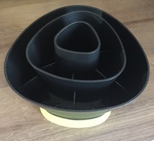 Tupperware Griff Fix Aufbewahrungsbehälter Behälter schwarz grün wie NEU
