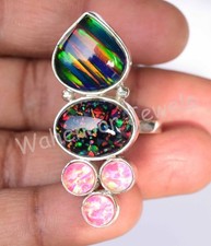 Fire Opal Trio 925 Sterling