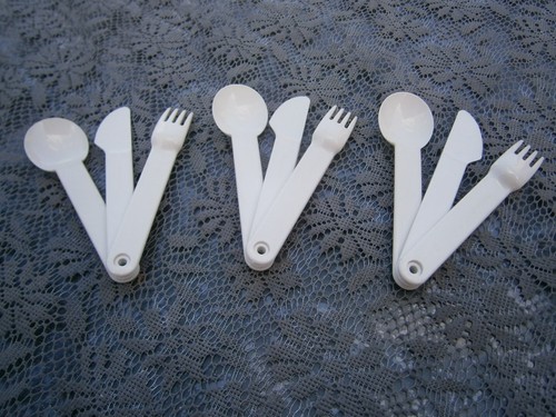 Tupperware picknick besteck - 3x,