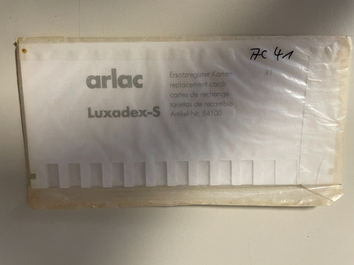 Arlac luxadex ersatzregister - luxadex-s,
