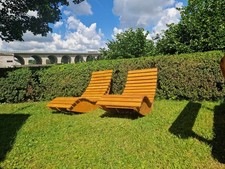 Massivholz Sonnenliege Liege