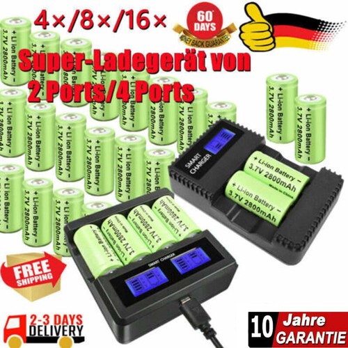 4pack 2800mah cr123a - 4pack,