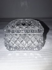 Glas Schmuckschatulle Pillendose Deckel Dose Vintage Schatulle