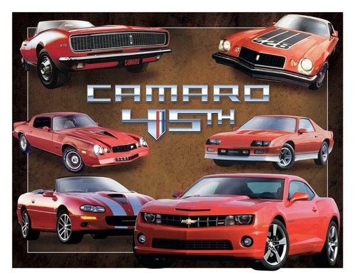 Blechschild chevy camaro - us,