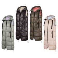 DENIMFY Steppweste Damen lang