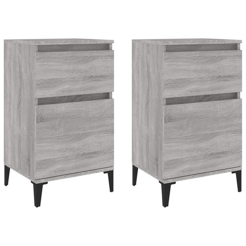 Nachttische2er set grau sonoma - set,
